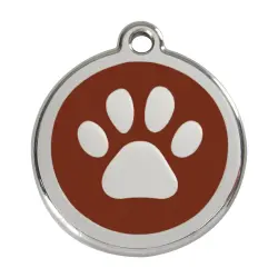 Placa identificativa Huella Marrón S