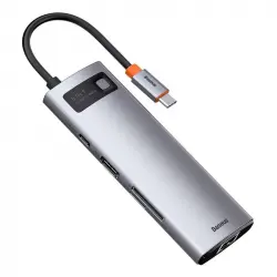 Baseus 8 in 1 Hub 100W USB-C a HDMI/RJ45/USB-C/USB 3.2/Lector SD