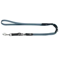 Correa ajustable HUNTER Wolmar BioThane®, azul ahumado/negro - 200 cm x 19 mm (L x An)