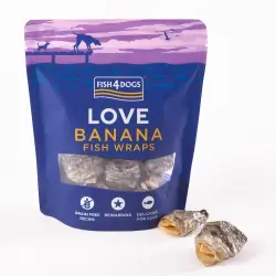 Fish4Dogs Snack natural Love Banana con Pescado para perros - 1000 g
