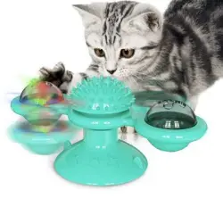 IntiMeg Molino de viento con forma de gato giratorio - Azul