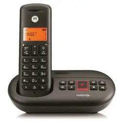 Motorola E211 Teléfono Inalámbrico Negro con Contestador