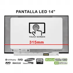 Pantalla Led Táctil De 14" Para Portátil N140hcn-ea1 Rev.c5 Sd10z34907 Fhd 40pines 315mm