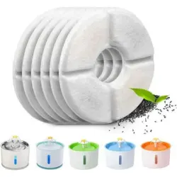 Pawffee 6 filtros redondos de carbón activado para fuentes de gatos - 1 pieza