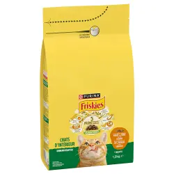 PURINA FRISKIES Indoor Cat con pollo, pavo y verduras - 3 x 1,5 kg - Pack Ahorro