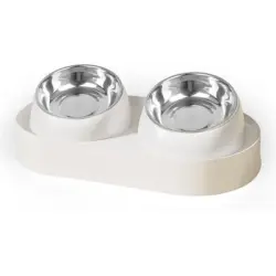 UAMLY Juego de comederos y bebederos para gatos - Blanco