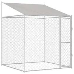 vidaXL Jaula para perro 200 x 200 x 258 cm acero y PE - 200 x 200 x 258 cm