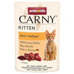 Animonda Carny Kitten 12 x 85 g en bolsitas - Vacuno y ave
