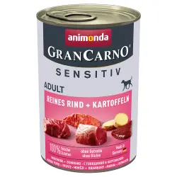 Animonda GranCarno Adult Sensitive 6 x 400 g - Puro vacuno con patatas