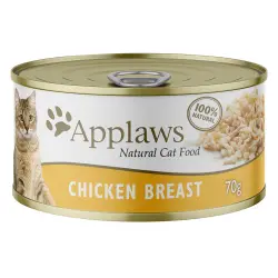 Applaws en caldo 24 x 70 g latas para gatos - Pack Ahorro - Pechuga de pollo