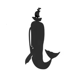 Balvi marcapáginas Moby Dick negro