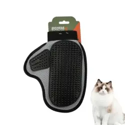 FurryFusion Guantes de aseo para gatos y perros - Gris