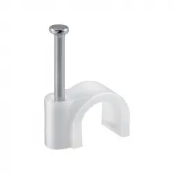 Goobay Set 100 Grapillon para Cable Redondo 7mm Blanco