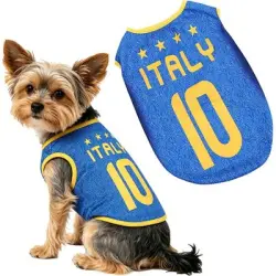 HausPets Camiseta de fútbol para perros - Italia - Italia-S