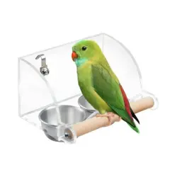 MCBOSON Comedero doble automático para pájaros - 1 artículo