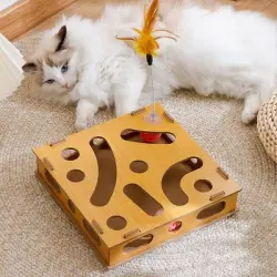 MCBOSON Tablero de actividades para gatos con mecanismo giratorio - 1 pieza