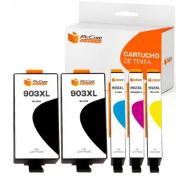 Pccom Essential HP 903XL Cartucho Tinta Compatible Negro/Cian/Magenta/Amarillo Pack 5