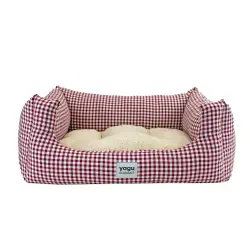 Yagu cuna confort vichy grana para perros - 73 x 63 x 24 cm