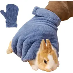 ZooVenture Guantes anti-mordeduras para hámsteres y otros animales pequeños - Azul