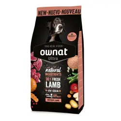 12.2 KG 12.2 KG Ownat Medium Ultra Cordero y Arroz pienso para perros