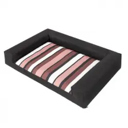 Cama Para Perro Victoria Talla Xxl: 118x78x20 Negro Con Rayas