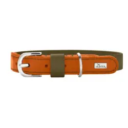 Collar HUNTER Wolmar BioThane®, caqui/naranja - Talla S-M: 50 cm x 24 mm (L x An)