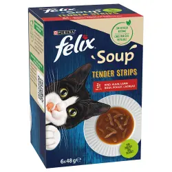 Felix Soup Filet 6 x 48 g sopa para gatos - Selección de carnes