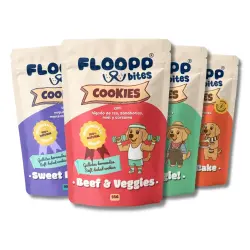 Floopp Bites Cookie Pack – Galletas Naturales para Perros – 4 x 95 g - 380