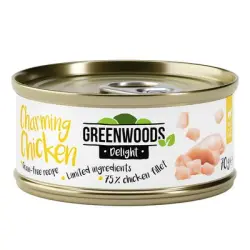Greenwoods Delight filete de pollo en latas para gatos - 6 x 70 g