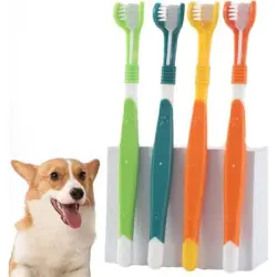 HausPets 4 cepillos de 3 lados perro gato - 4 piezas
