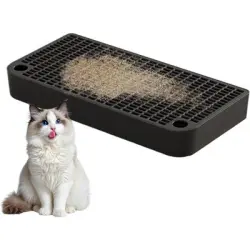 HausPets Bandeja de doble capa - A prueba de fugas, gatos, conejos roedores - Negro