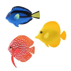 IntiMeg Peces artificiales para acuario - Juego de 3