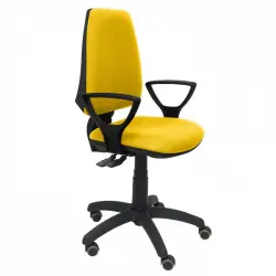 Piqueras y Crespo Elche S Silla Bali Amarillo Brazos Fijos Ruedas de Parquet