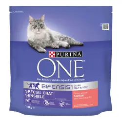 PURINA ONE Gato Sensible Salmón, arroz - 1,5 kg