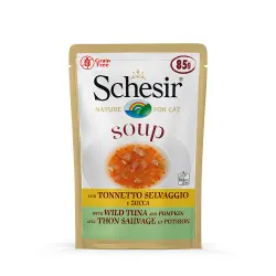 Schesir Soup 6 x 85 g sopa para gatos - Atún salvaje y calabaza