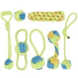 UAMLY Cuerda para perros, juguetes de entrenamiento cuerda, juguete perros - 7 piezas