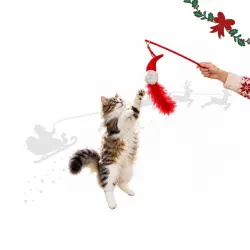 Wonder Christmas Teaser Flexible Papá Noel  para gatos - 40 x 5 x 3 cm