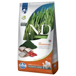 7Kg Farmina ND Spirulina pienso para perros medianos y grandes de Arenque