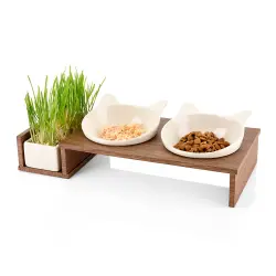 Canadian Cat Company Cat Diner comedero doble para gatos - 41,4 x 18,5 x 7 cm (L x An x Al) aprox.