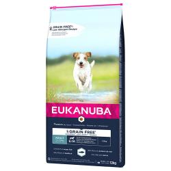 Eukanuba Grain Free Adult razas pequeñas y medianas con salmón - 12 kg