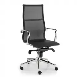 Euromof Berlín Sillón de Oficina con Respaldo Alto Negro