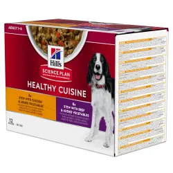 Hill's Science Plan Adult Healthy Cuisine con pollo y vacuno para perros - 12 x 90 g
