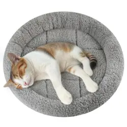 IntiMeg Cama redonda para gato y perro pequeño - S-35cm