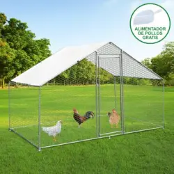 Jaula Aves De Corral Valla Cercado Caja Pollos Acero Pollos 4m X 2m X 2m