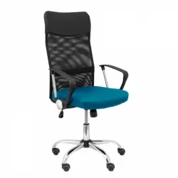 Piqueras y Crespo Gontar Silla Respaldo Malla Negro Asiento Turquesa