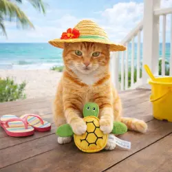 Summer Vibes Tortuga Peluche para gatos - 16 x 16 x 1 cm