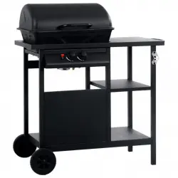 VidaXL Barbacoa Portátil de Gas Negro