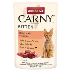 Animonda Carny Kitten 12 x 85 g en bolsitas - Vacuno, ternera y pollo