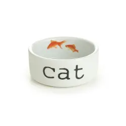 beeztees comedero de cerámica Snapshot para gatos - 300 ml, 11,5 cm de diámetro