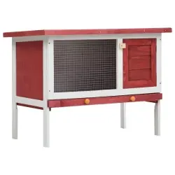 Casa conejera para animales pequeños color Rojo